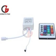 24 nycklar trådlös rgb led ljuskontroll ir fjärrkontroll 12v dimmer för led strip
