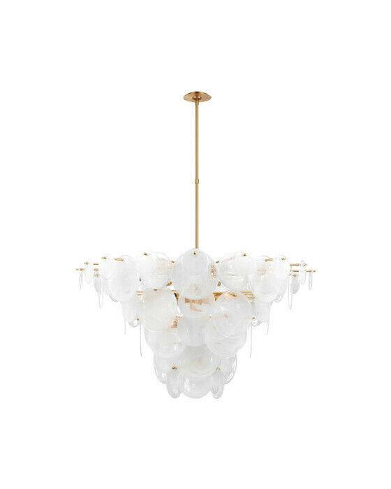 Loire Chandelier Gild/White Glass XL