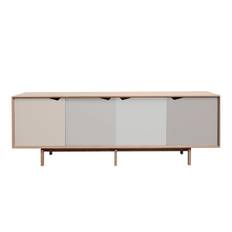 Andersen Furniture - S1 Sideboard - L200XD50XH68 cm - Oak/soap with multicolored doors