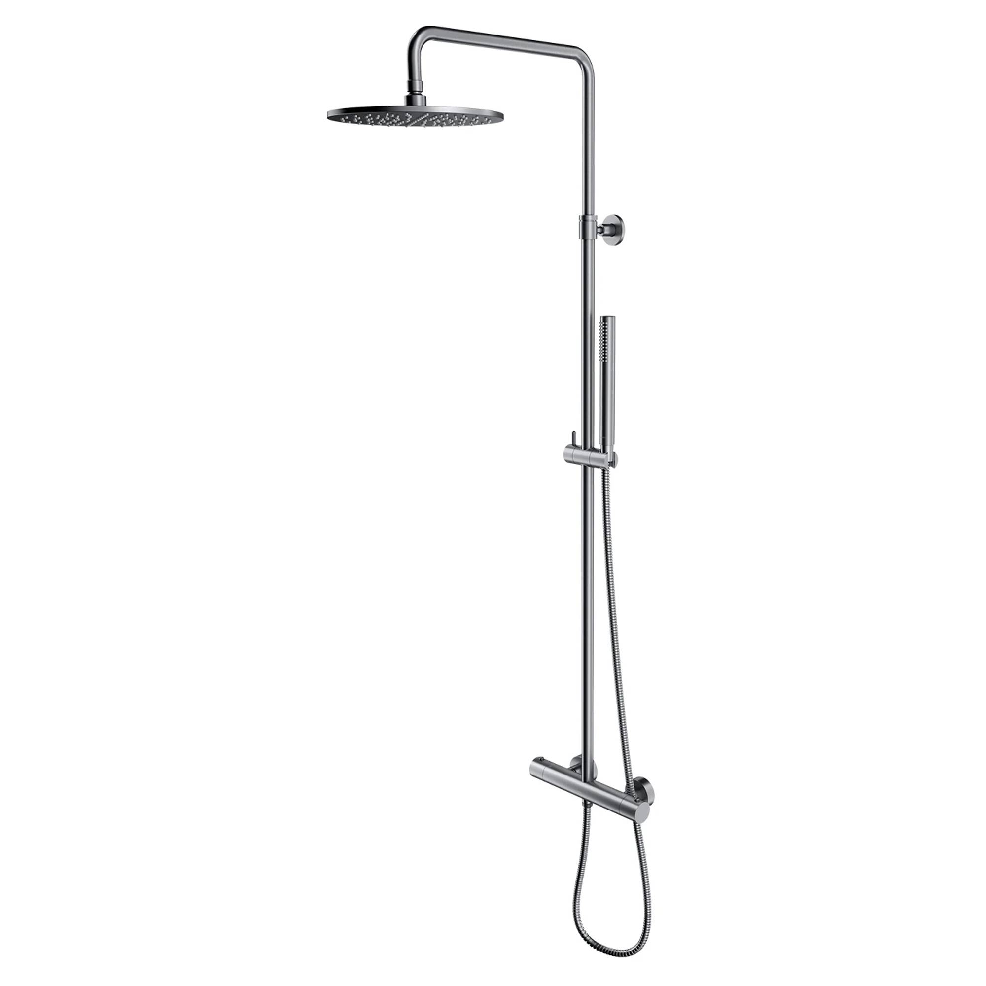 Omnires Takduschset Y Nickel Matt med Termostat