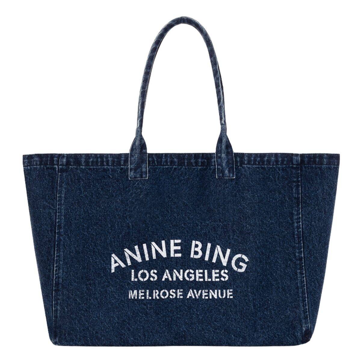 Anine Bing taske - Leo Denim Tote ink blue