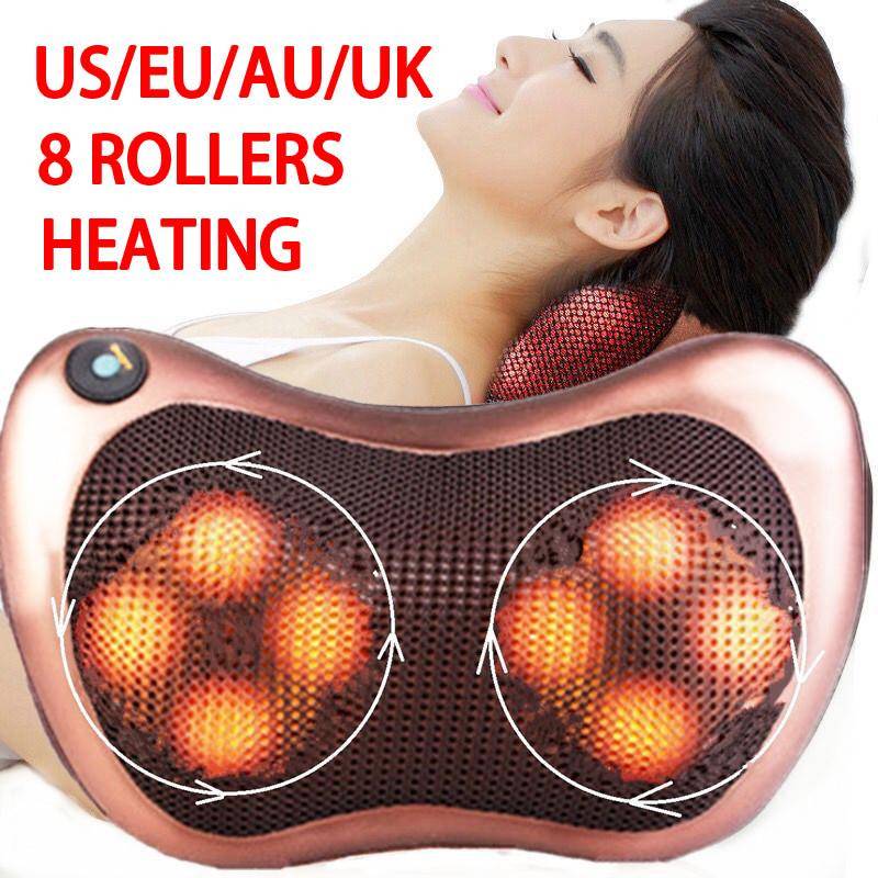 Multifunktionell elektrisk massagekudde Kudde Bil Hem Cervikal Shiatsu Massage Nacke Rygg Midja Djupvävnadsknådning
