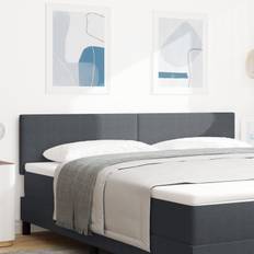 vidaXL Hovedgærde Enkel Design Mørkegrå 180 cm Corduroy Stof