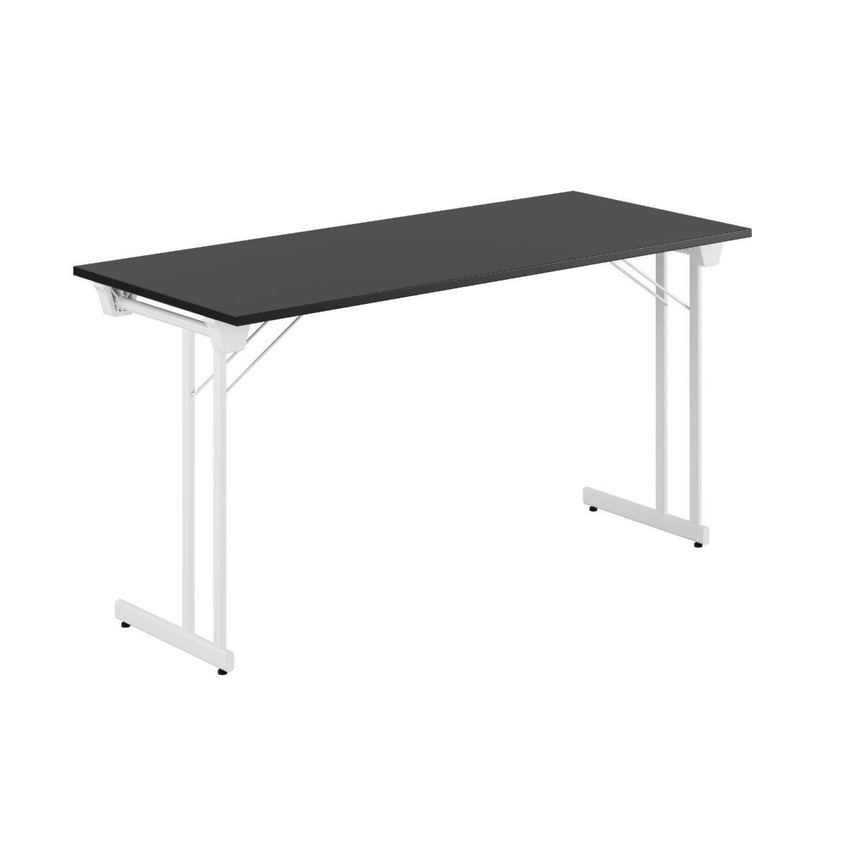 Kongress Style - 140x60cm - Sammenklappeligt bord - Sort-hvid.
