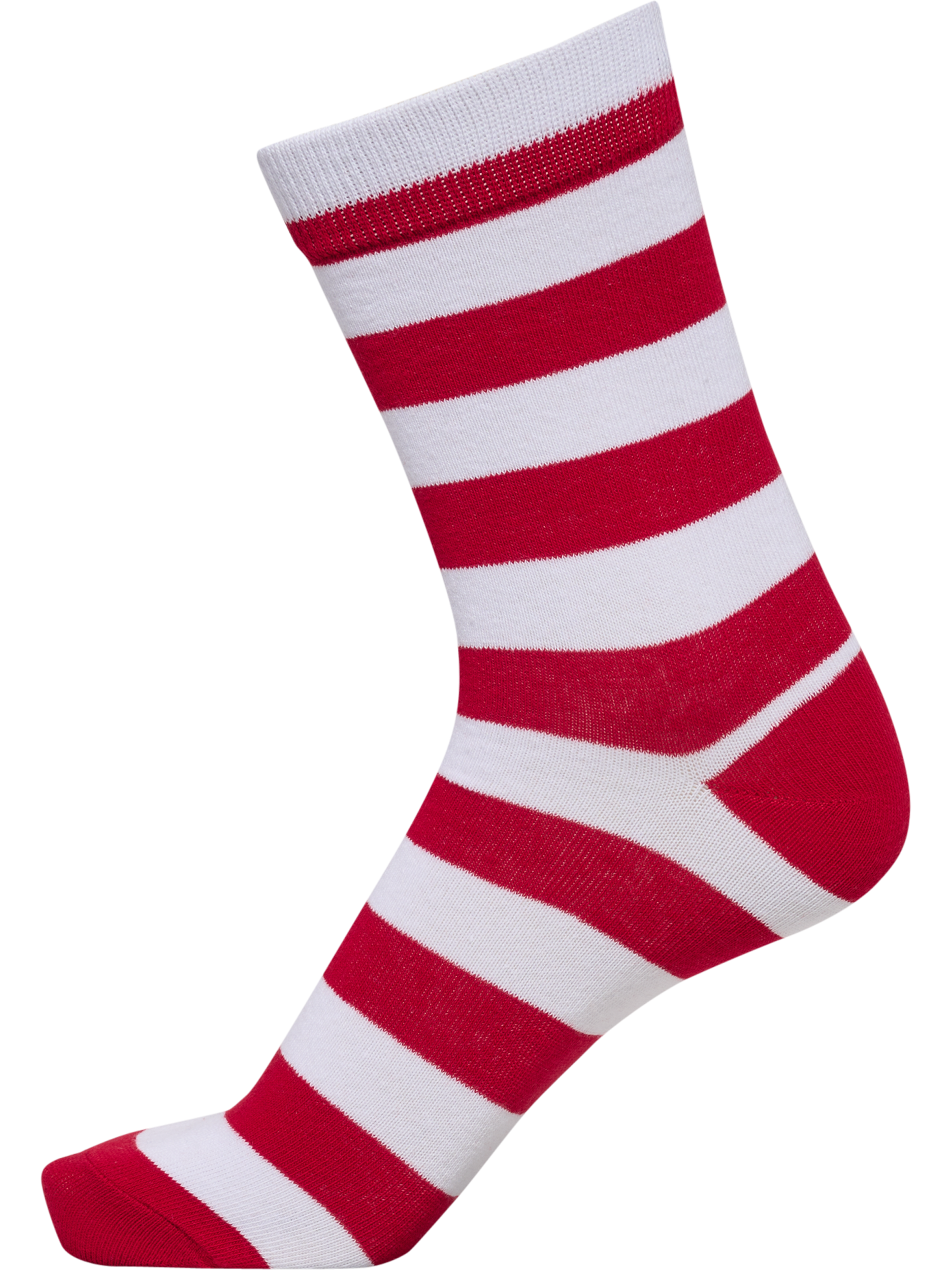 Hummel - Dbu Fan 24 Striped Sock | Red | Crew Socks | Voksen | Str. 43/45 - Hurtig levering 1-2 hverdage