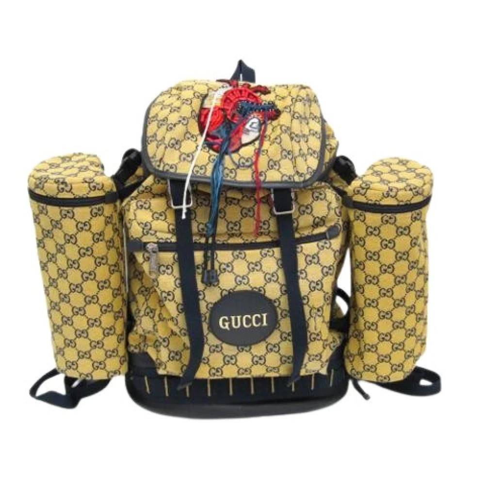 Gucci Vintage Pre-owned Heart Patch Rygsæk - Vintage - Herre - Gul - ONE SIZE - Uld