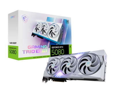 MSI GeForce RTX 5080 Gaming Trio OC White 16 GB GDDR7, HDMI/3xDP