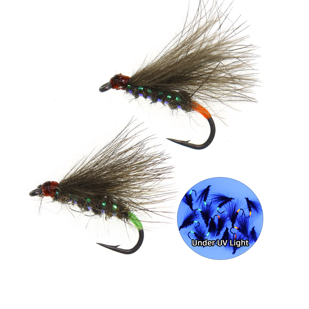 6pcs #16 CDC Emerger Dry Fly Barbed Fly Tying Hook Mayfly Artificial Insect Baits Trout Bass Perch GraylingFishing Lure Baits