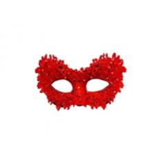 Röd ögonmask med spets