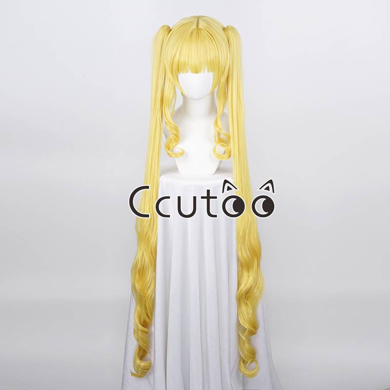 Shinku Wig Anime Rozen Maiden Cosplay Wig Women 100cm Cute Long Blonde Hair Pure Ruby Cos Wig Free Wig Cap