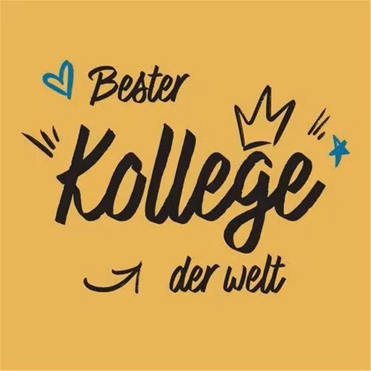 20 stk. Servietter "Beste Kollegin der Welt" gul 33x33 cm
