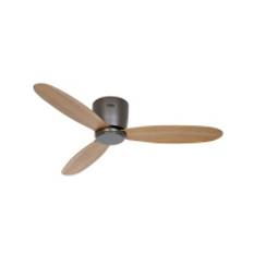 CasaFan ECO PLANO II 112 BZ-EN WiFi Flügel Eiche natur Loftsventilator Bronze med fjernbetjening, Timer, Vinterdrift, App-styret