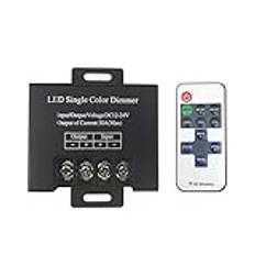 KVKAPLNNTR Rf Trådlös dimmer 11 tangenter Enkelfärgad LED Dimmer, DC12-24V 30A LED-fjärrkontrolldämpning for LED-lampa Dimmer(Style 2)