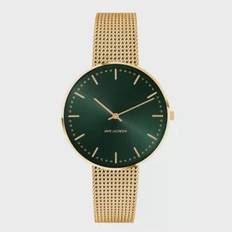 Arne Jacobsen City Hall Evergreen unisex armbåndsur 34 mm