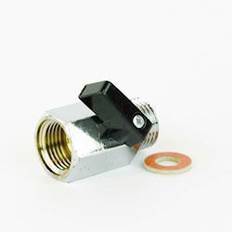 Mini kuglehane til vandtilslutning - 1/2" x 1/2"