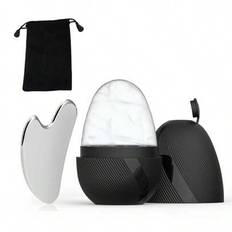 1st/2st Liten storlek Ice Face Roller & Rostfritt stål Gua Tool Set, Facial Massager Ice Roller Hudvårdsverktyg Skönhetsset Ansiktsmassageverktyg Roll - Multifärgad
