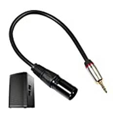 3.5mm to XLR | 0. 3 Pin 3.5mm to XLR Male Stereo Plug,HIFI Shielded 3.5 to XLR Male Converter Audio Adapter Cable Microphone Mic Connector Zmky