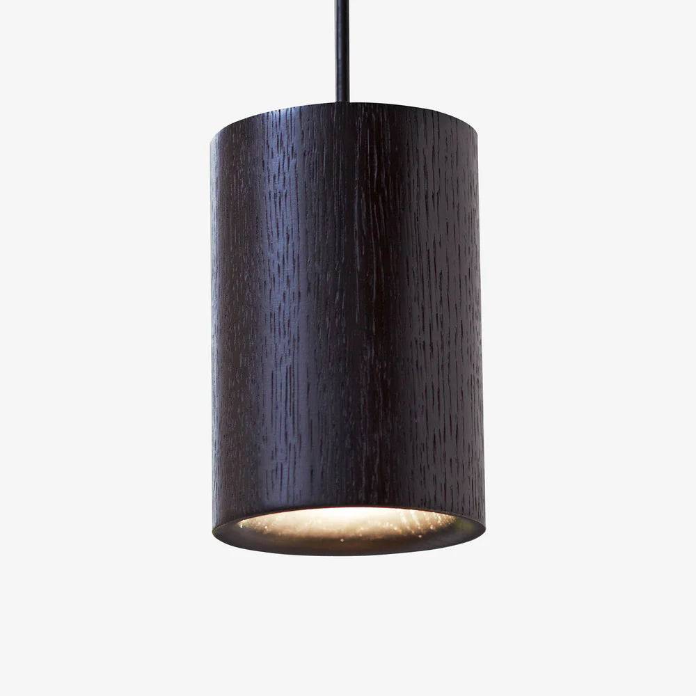 SOLID Pendant Cylinder Terence Woodgate - Sort bejset egetræ