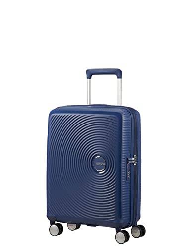 American Tourister Soundbox - Spinner S Erweiterbar Handgepäck, 55 cm, 35.5/41 L, Blau (Midnight Navy)