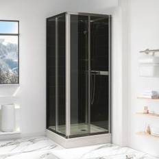 Waterlux duschkabin fyrkantigt 80x80 grå
