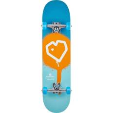 Blueprint Spray Heart Komplet Skateboard, 7.875" - Blå/Orange