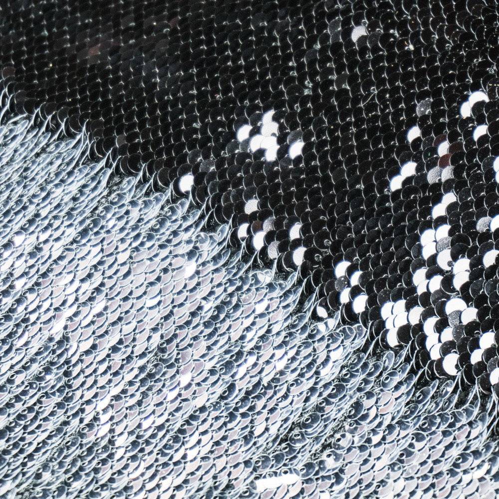 Paljettbakgrund Silver/Svart 2,6 x 4 meter