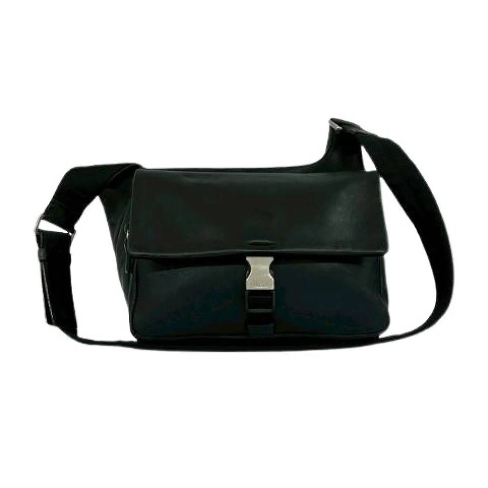 Prada Vintage - Pre-owned Läder Nylon Axelremsväska Vintage - Dam - ONE Size - Läder