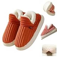 new Original boutique warm slippers, comfortable women's slippers, men's and women's slippers, winter non slip slippers, winter indoor slippers (orange,36)