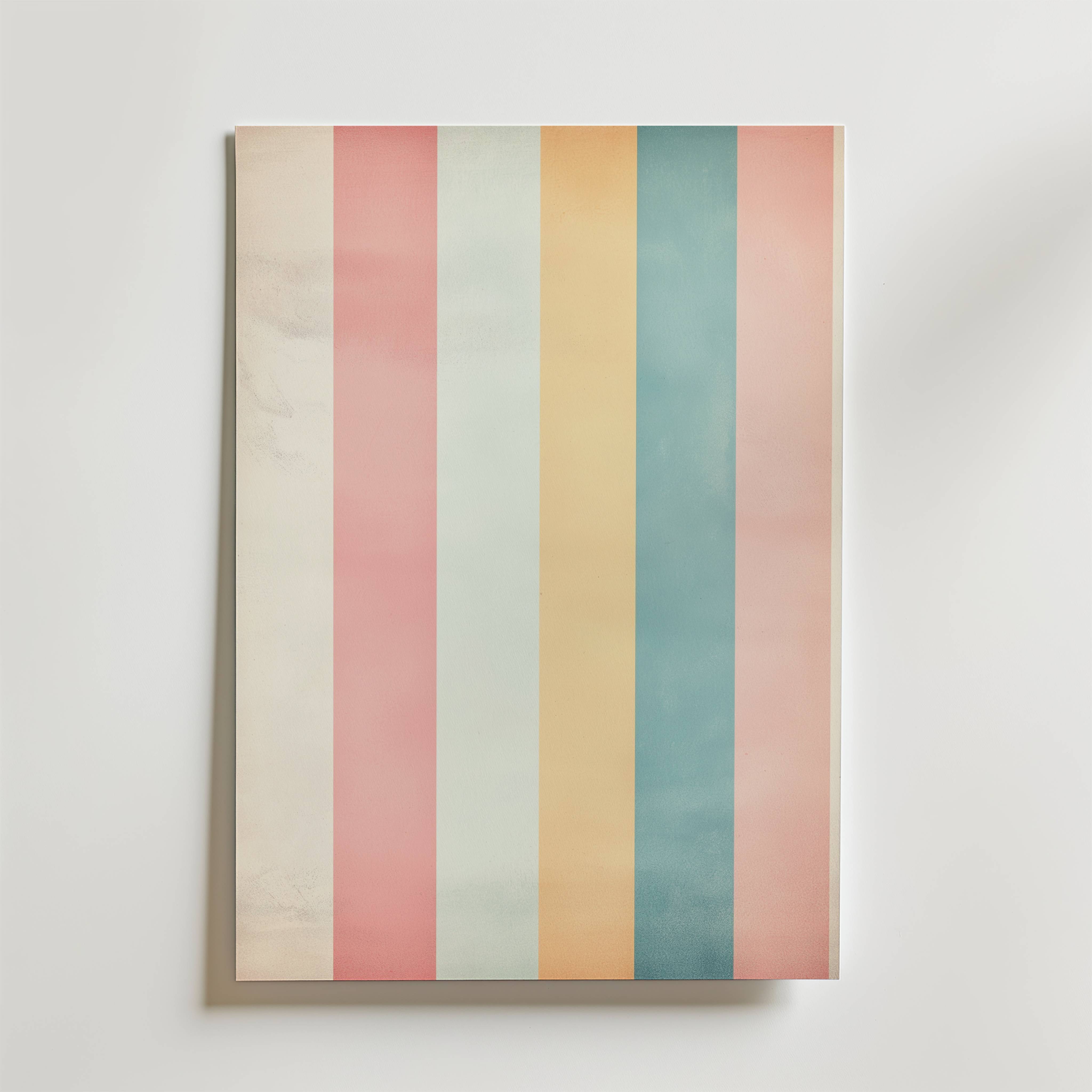 Pastel Stripes Poster - Fine Art Poster 50x70 cm
