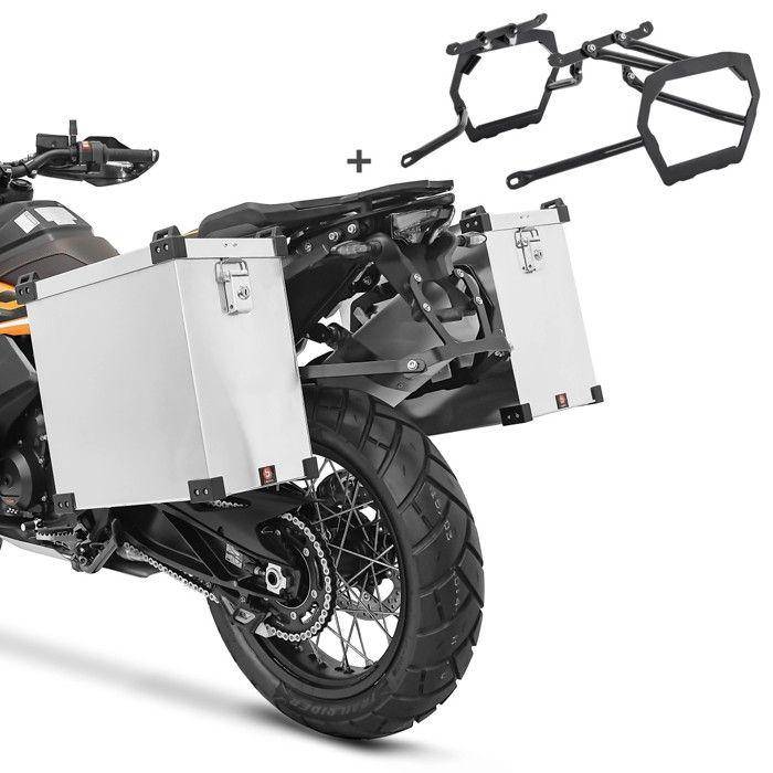 Set med sidoväskor i aluminium - BMW F 850 GS / F 750 GS (2018-2023) - 35L - 1,5 mm - Vattentäta & låsbara