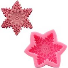 Jul sn&#xF6;flinga form silikon tv&#xE5;l formar 3d silikon form dekorera choklad socker hantverk formar - N1