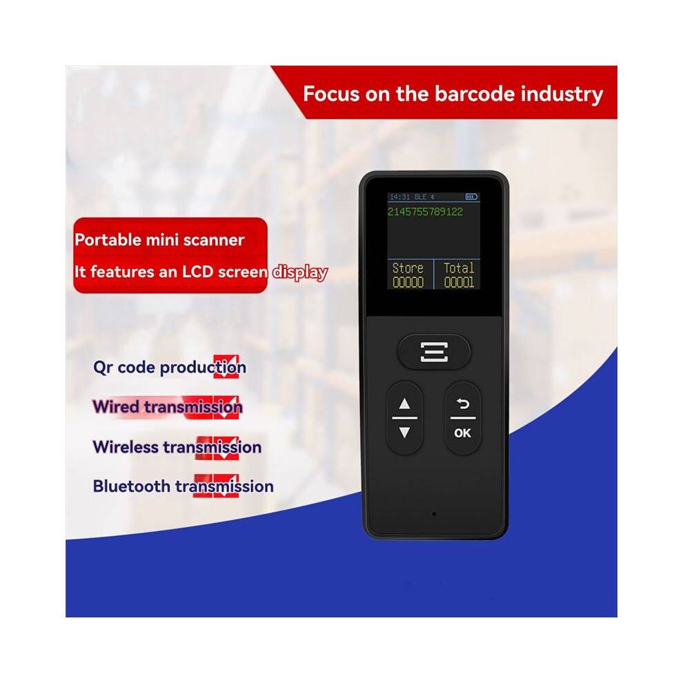 2D Imaging Barcode Scanner Portable Wireless Barcode Scanner Barcode Scanner 2D Express Logistics Warehousing