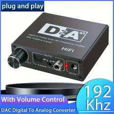 TEMU Usb-powered Dac Digital To Converter With Volume Control, 192khz Hifi Audio Adapter, Coaxial & Optical To Stereo L/r & 3.5mm Jack, For Hdtv, Blu-ray/dvd Players, Game Consoles