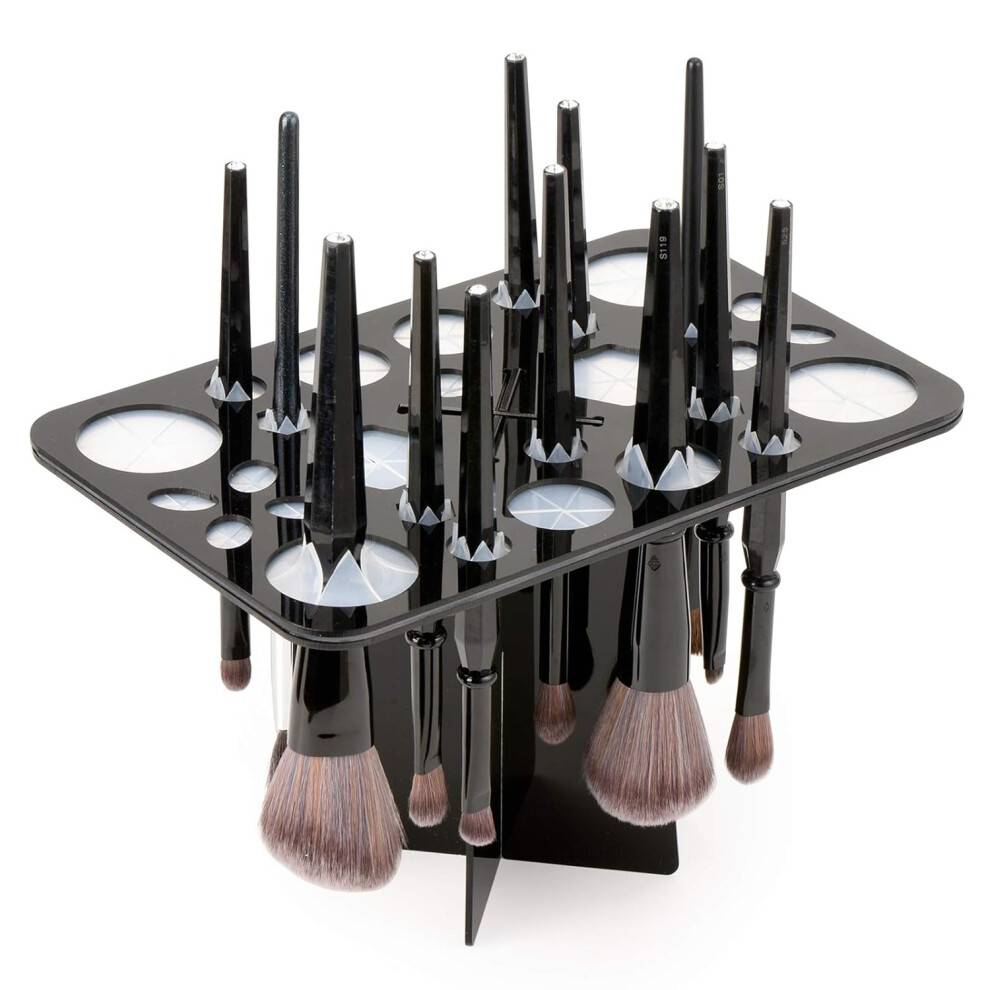 Tørrestativ til makeupbørster, professionelt makeup-artistværktøj med rejsevenligt design og kvalitetsmateriale, sammenklappelig holder til