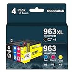 OGOUGUAN 963XL Remanufacturerade kompatibla bläckpatroner för HP 963 XL för HP OfficeJet Pro 9010 9012 9020 9014 9015 9016 9018 (4-pack)