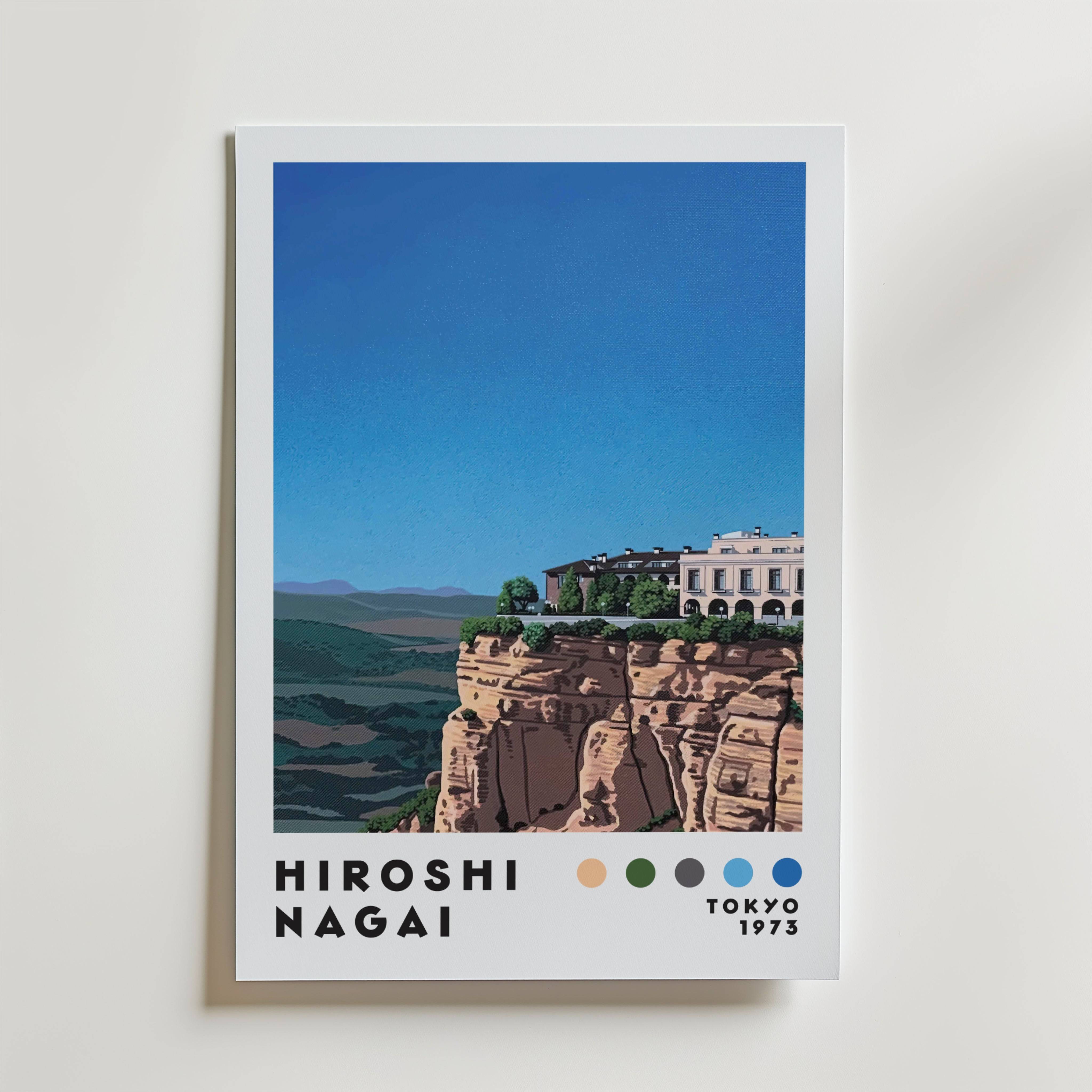 Hiroshi Nagai Mountain Estate Poster - Fine Art Poster 21x30 cm Med passepartout