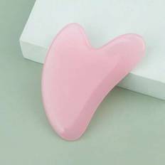 Gua Sha ansiktsverktyg Guasha sten skrapmassage naturlig jade sten Gua Sha massageverktyg för ansikte ögon hals anti-aging bantning och uppstramning, - Rosa (En-Storlek,Grön tavla,Vit tavla,Svart skrapbräda)