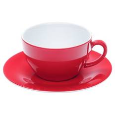 Cappuccinokopp med Fat Pronto röd 25cl 2 pack