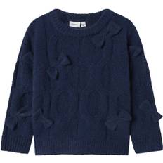 Name It Nmfolivia LS Knit Str 92 - Navy Blazer Cardigans hos Magasin