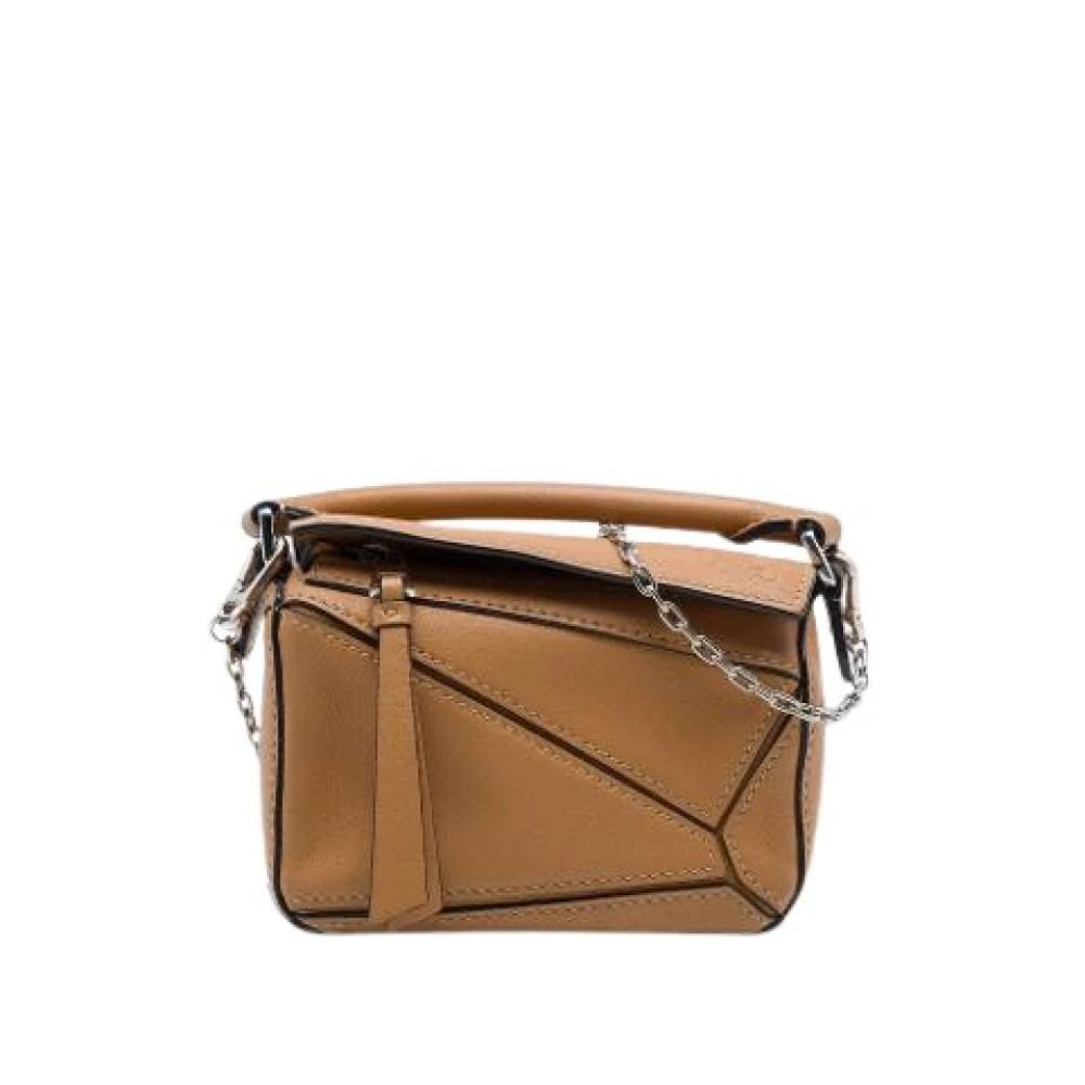 Loewe Pre-owned Pre-owned Nano Puzzle Mini Bag - Vintage - Dame - Brun - ONE SIZE - Uld