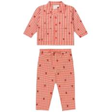Flöss Molly Pyjamas Berry Gingham | Röd | 98 cm
