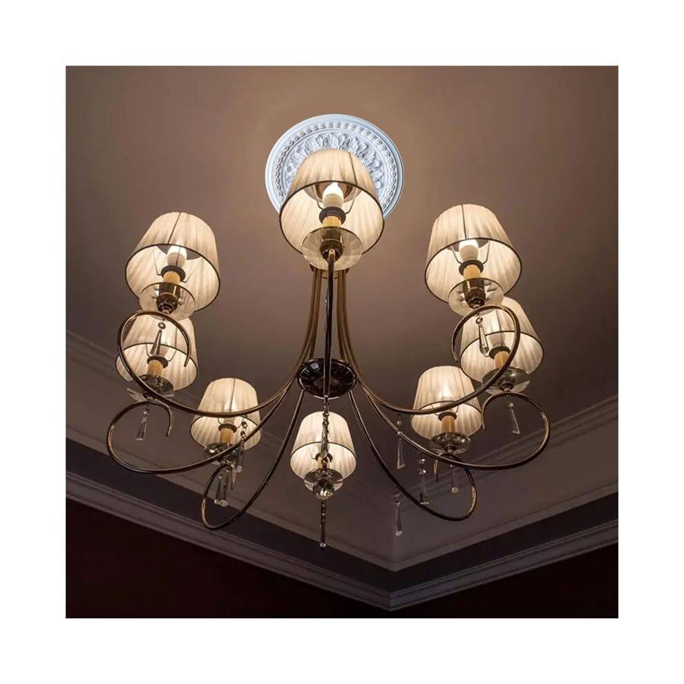 Home Round PU Decorative Ceiling Fan Lamp Cover Ceiling Shape Decoration Easy Installation Lamp Ceiling Light Panel