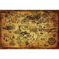 Zelda Hyrule Map Karta Maxi Poster