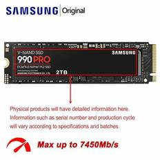 Samsung 990 PRO Ssd Nvme M2 2280 PCIe Gen 4*4 MLC, Ssd-hårddisk Solid State Drive 1TB 2TB 4TB, Nvme 2.0 Interna hårddiskar Solid Disk För Laptop PC De - Multifärgad