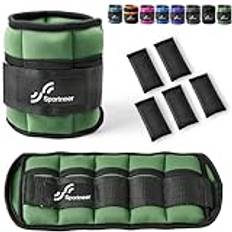 Sportneer Viktmanschetter, justerbara ankelvikter set, fot-/handledsvikt manschetter, 0,45–1,6 kg (per fotled)/0,9–3,2 kg (per par), ett par
