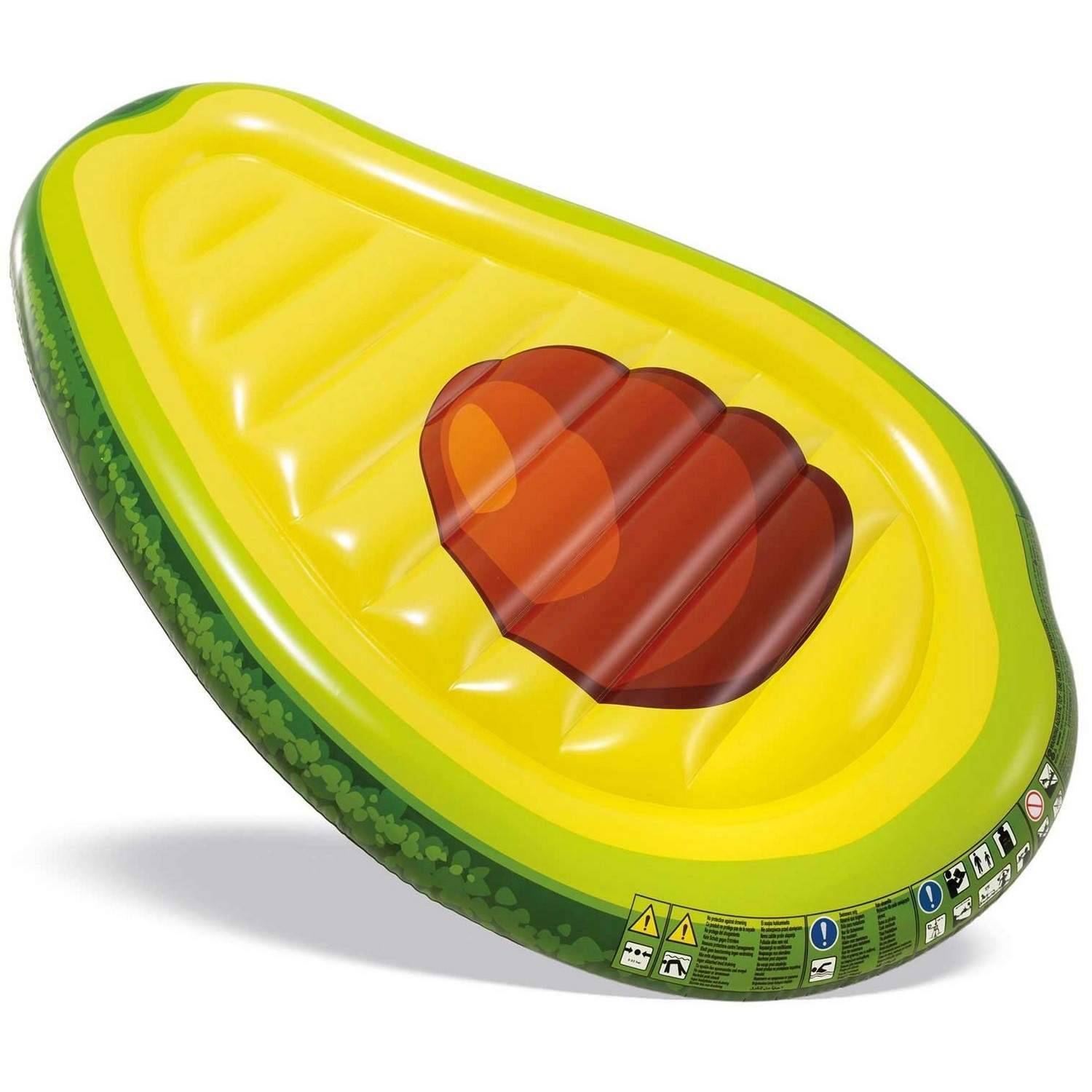 Avokado uppblåsbar strandmadrass 168x104x20cm INTEX 58769