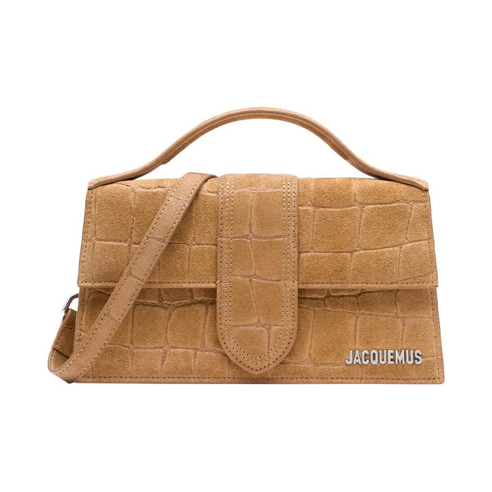 Jacquemus Elegant Kamelfarvet Krokodilleskind Taske - Tasker - Dame - Brun - ONE SIZE - Bomuld