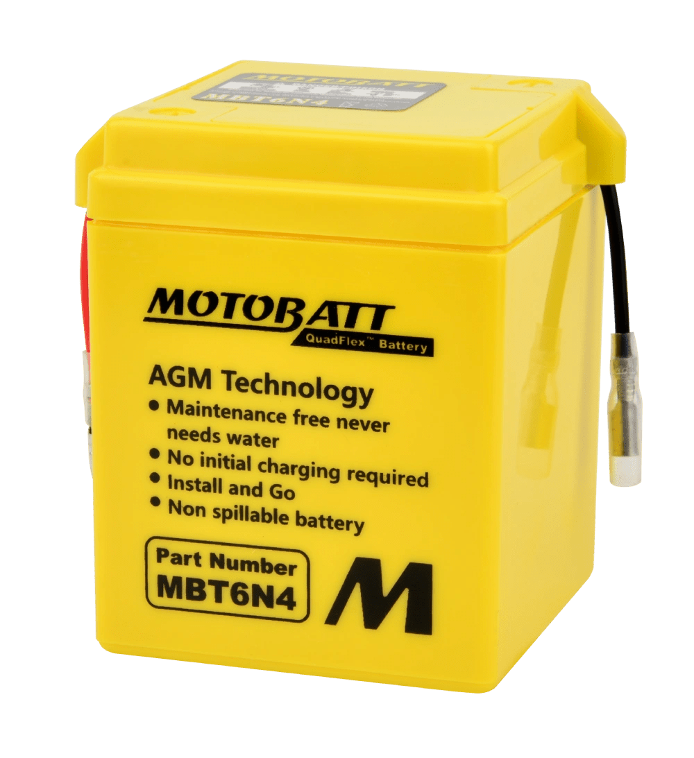 Motobatt 6V 4Ah 90A batteri MBT6N4