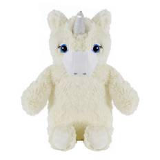 KS Brands Kids 3D Plush Unicorn Hot Water Bottle 750ml White