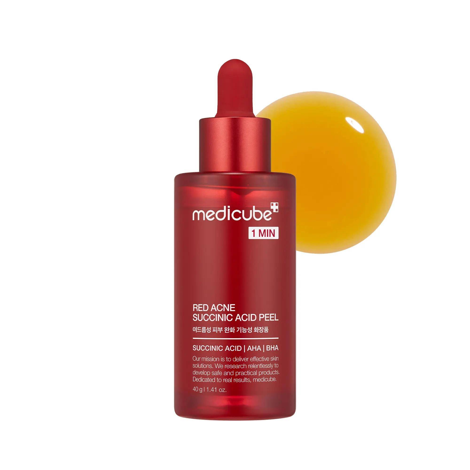 Medicube 21% Acid Wash-off Exfoliant (AHA+BHA+Succinic Acid), Wash-off Resurfacing Serum 1pcs röd